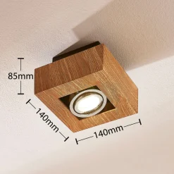 Arcchio spotlight Vince, 14 x 14 cm, trefarget, metall, GU10