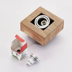 Arcchio spotlight Vince, 14 x 14 cm, trefarget, metall, GU10