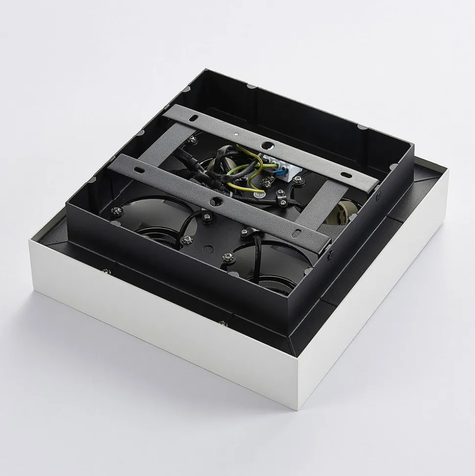 Arcchio spotlight Vince, 25 x 25 cm, 4 lyskilder, hvit/krom, GU10