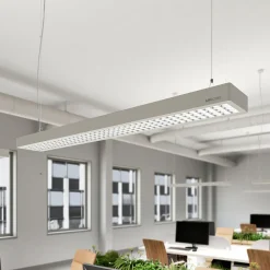 Arcchio Susi LED-hengelampe til kontor, sølv, 120 cm, 4000K, DALI