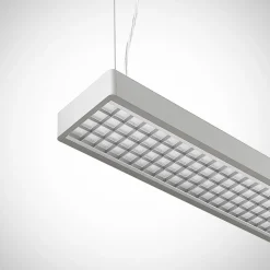 Arcchio Susi LED-hengelampe til kontor, sølv, 120 cm, 4000K, DALI