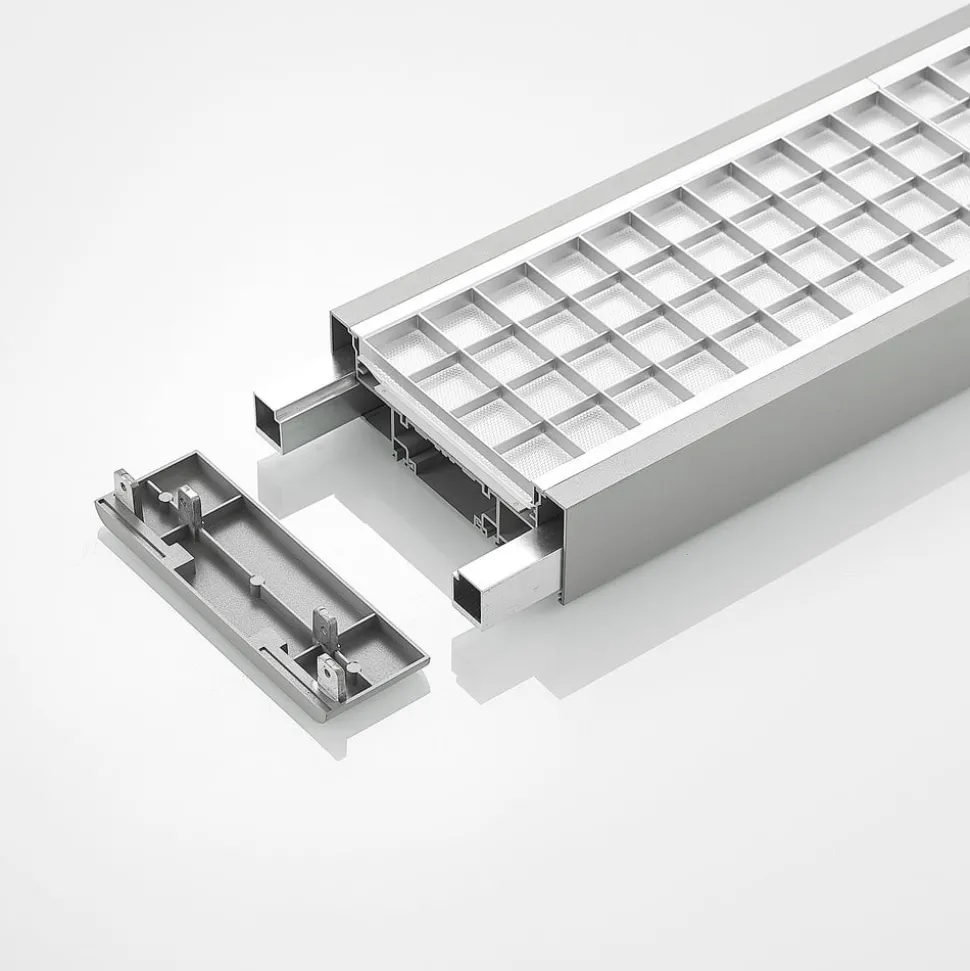 Arcchio Susi LED-hengelampe til kontor, sølv, 120 cm, 4000K, DALI