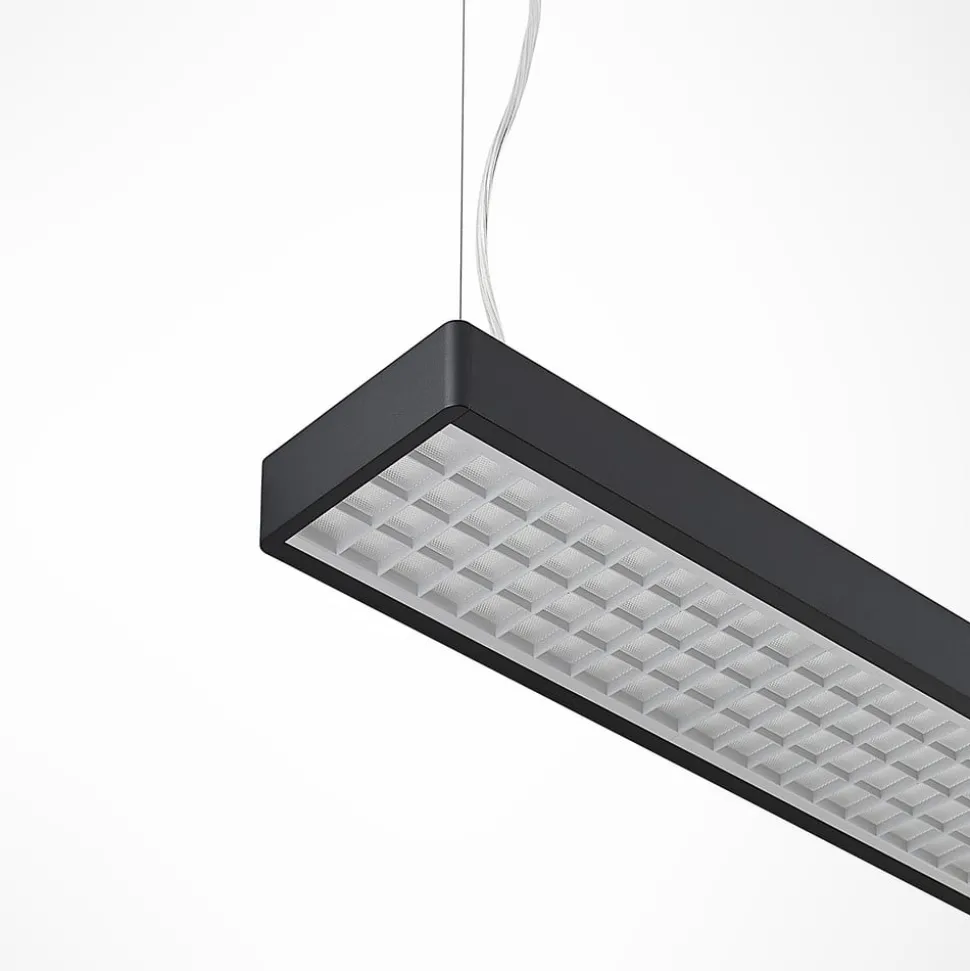 Arcchio Susi LED-hengelampe til kontor, svart, 120 cm, 4000K, DALI