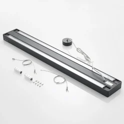 Arcchio Susi LED-hengelampe til kontor, svart, 120 cm, 4000K, DALI