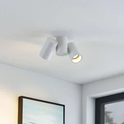 Arcchio taklampe Gesina, 2-lys, hvit, aluminium, 17,5 cm