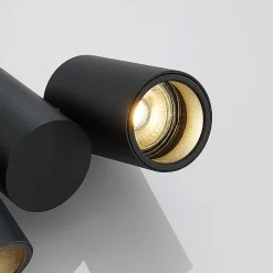 Arcchio taklampe Gesina, 2-lys, svart, aluminium, 17,5 cm