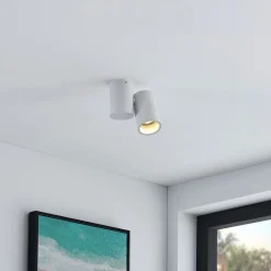 Arcchio taklampe Gesina, 1-lampe, hvit, aluminium, 11,6 cm