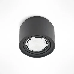 Arcchio taklampe Walisa, Ø 15 cm, svart, metall, GU10