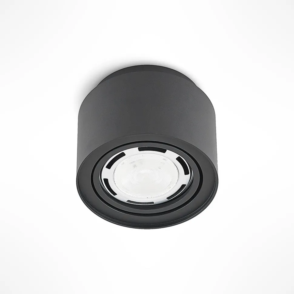 Arcchio taklampe Walisa, Ø 15 cm, svart, metall, GU10