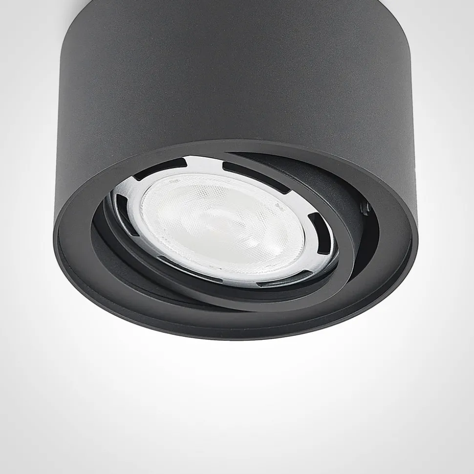 Arcchio taklampe Walisa, Ø 15 cm, svart, metall, GU10