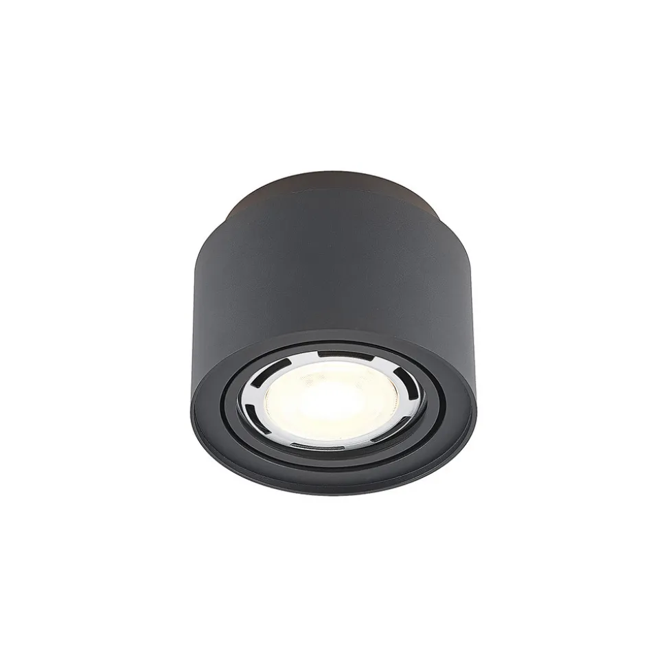 Arcchio taklampe Walisa, Ø 15 cm, svart, metall, GU10