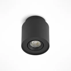 Arcchio taklampe Walisa, Ø 10 cm, svart, metall, GU10