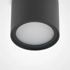 Arcchio taklampe Walisa, Ø 10 cm, svart, diffusor, GU10