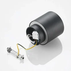 Arcchio taklampe Walisa, Ø 10 cm, svart, diffusor, GU10