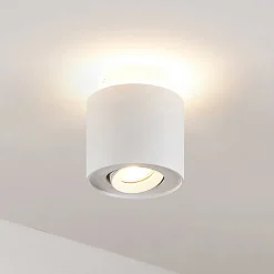 Arcchio taklampe Walisa, Ø 10 cm, hvit, metall, GU10