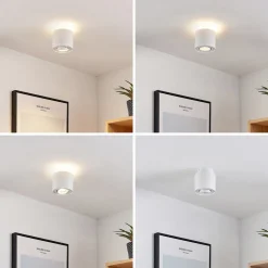 Arcchio taklampe Walisa, Ø 10 cm, hvit, metall, GU10