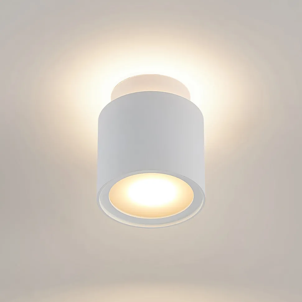 Arcchio taklampe Walisa, Ø 10 cm, hvit, diffusor, GU10