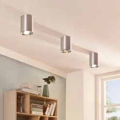 Arcchio takspot Jolina, rund, sett med 2 stk, aluminium