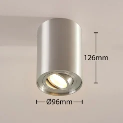 Arcchio takspot Jolina, rund, sett med 2 stk, aluminium