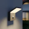 Arcchio utendørs LED-vegglampe Yolena, sensor, antrasitt, aluminium