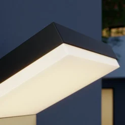Arcchio utendørs LED-vegglampe Yolena, sensor, antrasitt, aluminium
