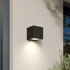 Arcchio utendørs LED-vegglampe Tassnim, 12 cm, antrasitt, IP65