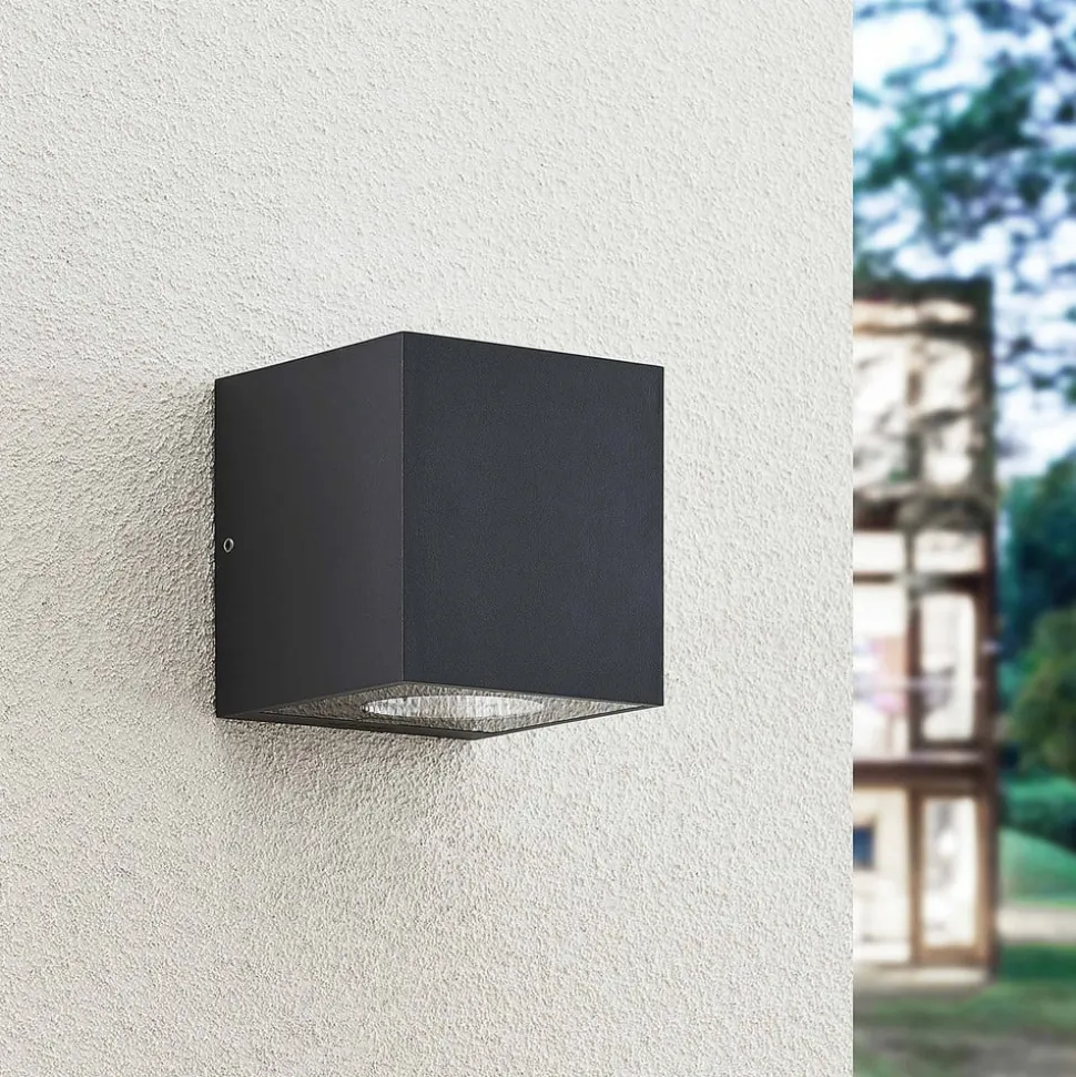 Arcchio utendørs LED-vegglampe Tassnim, 12 cm, antrasitt, IP65