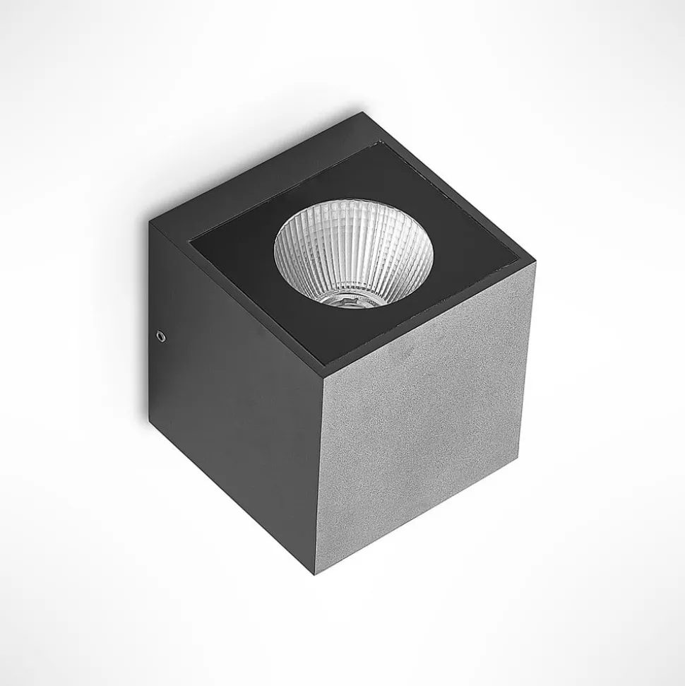 Arcchio utendørs LED-vegglampe Tassnim, 12 cm, antrasitt, IP65