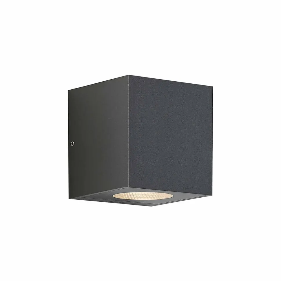 Arcchio utendørs LED-vegglampe Tassnim, 12 cm, antrasitt, IP65