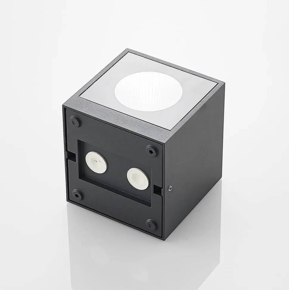 Arcchio utendørs LED-vegglampe Tassnim, 12 cm, antrasitt, IP65