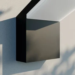 Arcchio utendørs LED-vegglampe Yolena, antrasitt, aluminium, 21 cm