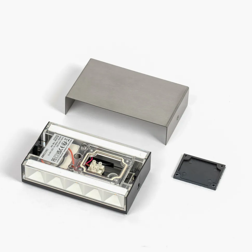 Arcchio utendørs LED-vegglampe Karline, 1060 lm, stål, IP65