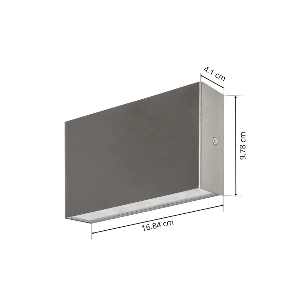 Arcchio utendørs LED-vegglampe Karline, 1060 lm, stål, IP65