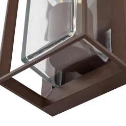 Arcchio utendørs vegglampe Ismera, rustfarget, IP65, glass, E27