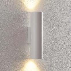 Arcchio vegglampe Brinja, hvit, metall, opp/ned, GU10