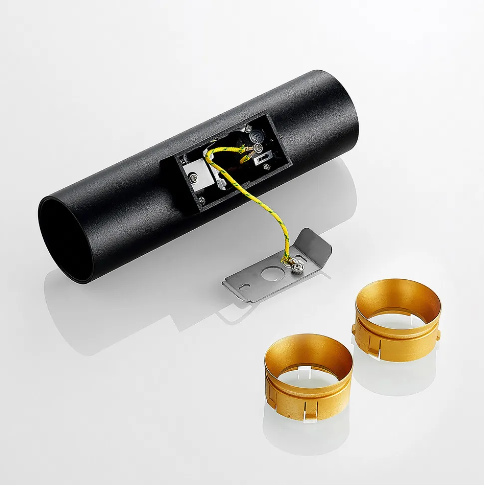 Arcchio vegglampe Brinja, svart, metall, opp/ned, GU10