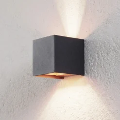 Arcchio vegglampe Zuzana, sett med 2 stk, svart-gull, G9, 10 cm