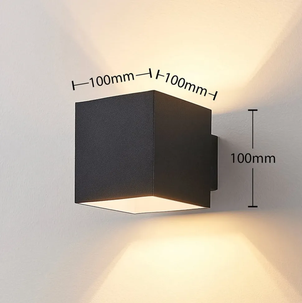 Arcchio vegglampe Zuzana, sett med 2 stk, svart, G9, 10 cm bred