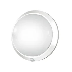 Armilla utendørs vegglampe, hvit, bevegelsessensor, Ø 30 cm