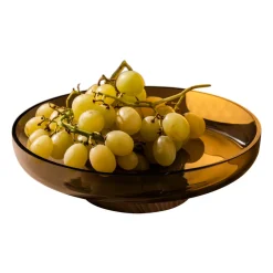 Artemide Bontà skål, gul, Ø 26 cm, glass, tre