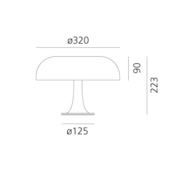 Artemide Nessino – designbordlampe, hvit