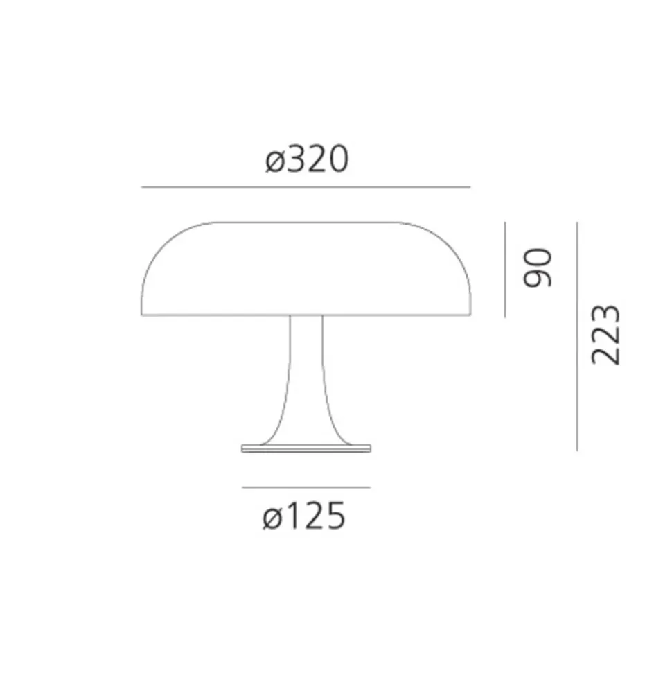 Artemide Nessino – designbordlampe, hvit