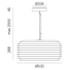 Artemide Slicing LED pendellampe, IP65, Ø 63 cm