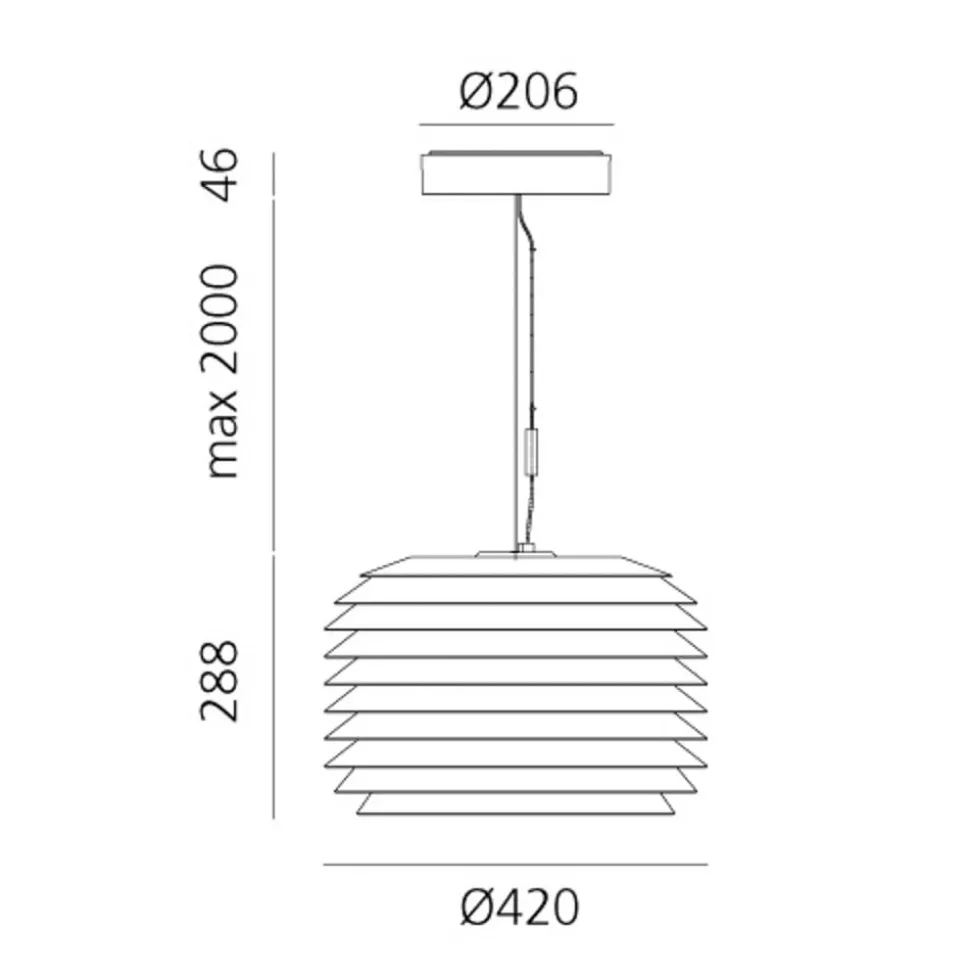 Artemide Slicing LED pendellampe, IP65, Ø 42 cm