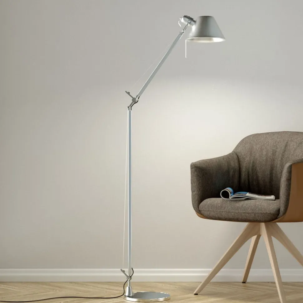Artemide Tolomeo Lettura gulvlampe, aluminium