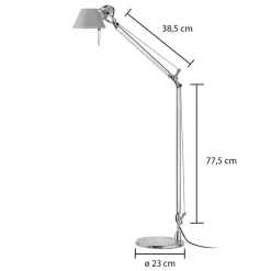 Artemide Tolomeo Lettura gulvlampe, aluminium