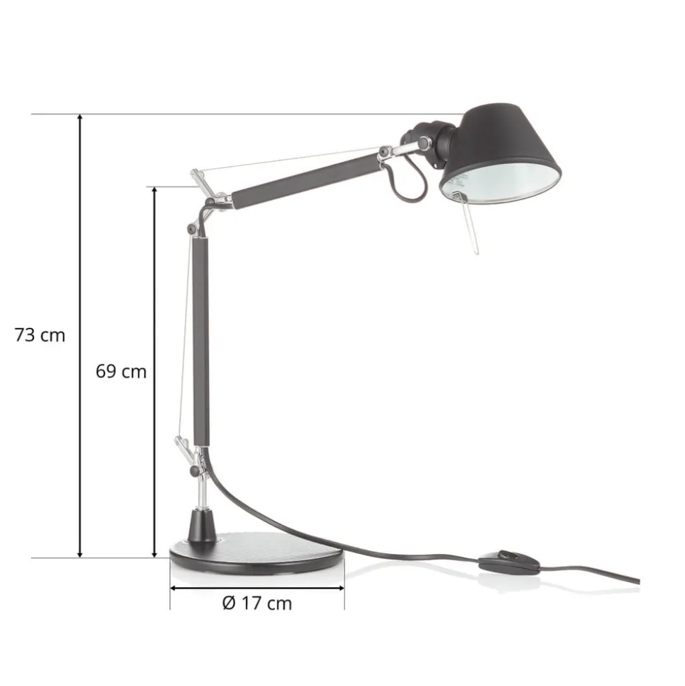 Artemide Tolomeo Micro bordlampe, svart