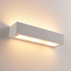 Arya vegglampe, opp/ned, hvit, gips, G9, 2 lyskilder, lakkerbar