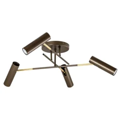 Axion taklampe, 4 lyskilder, titanfarget, stål