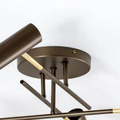 Axion taklampe, 4 lyskilder, titanfarget, stål